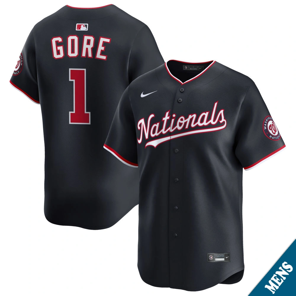 Men's Washington Nationals MacKenzie Gore #1 Navy Alternate Limited Jersey