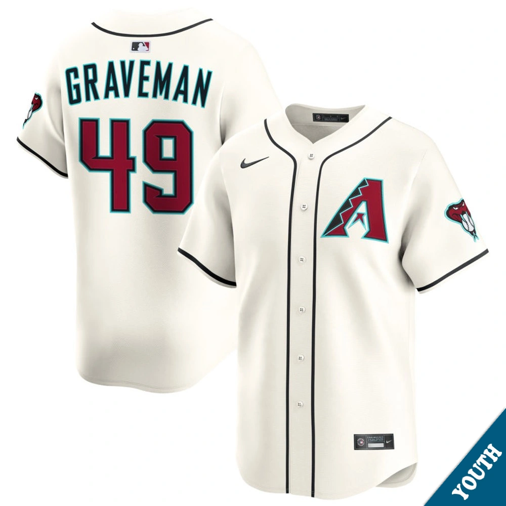 Youth Arizona Diamondbacks Kendall Graveman #49 Home Cream Limited Jersey