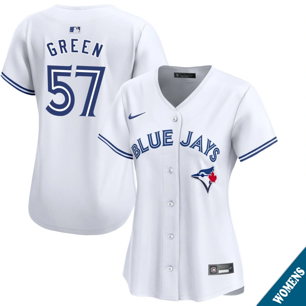 Women's Toronto Blue Jays Chad Green #57 Home White Limited Jersey
