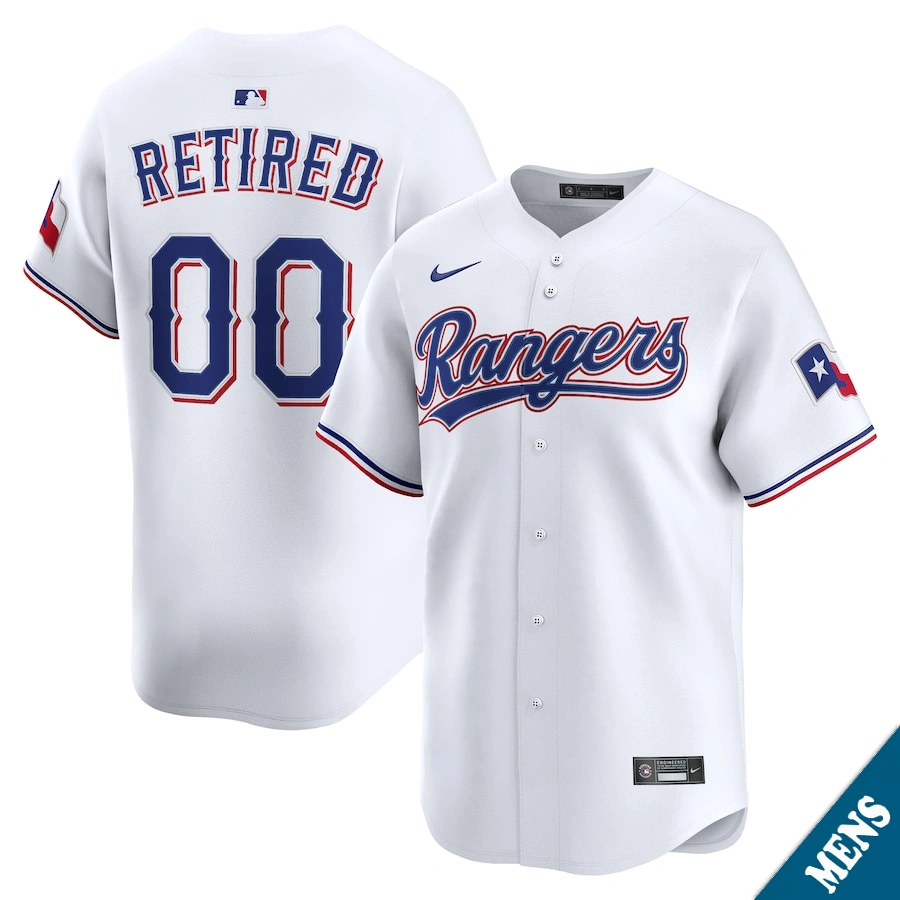 Men's Texas Rangers Rusty Greer #29 Home White Limited Former Player‌ Jersey