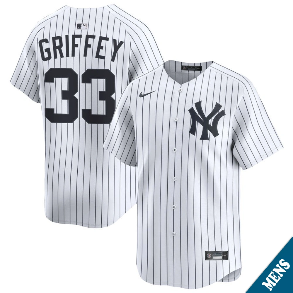 Men's New York Yankees Ken Griffey Sr. #33 Home White Limited Former Player‌ Jersey