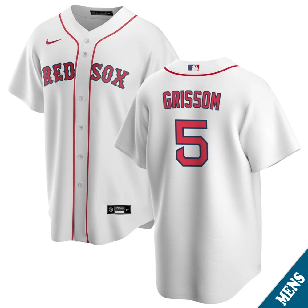 Men's Boston Red Sox Vaughn Grissom #5 Home White Replica Jersey Men's Boston Red Sox Vaughn Grissom #5 Home White Replica Jersey