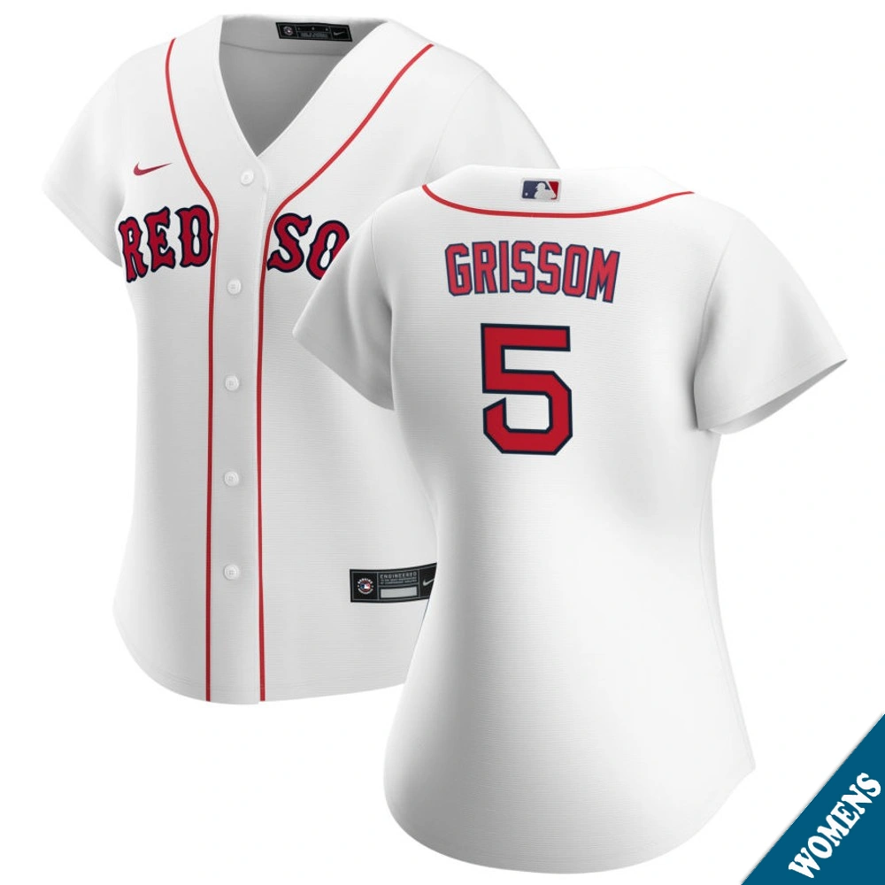 Women's Boston Red Sox Vaughn Grissom #5 Home White Replica Jersey