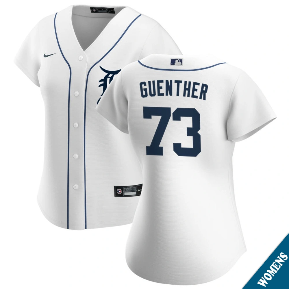 Women's Detroit Tigers Sean Guenther #73 Home White Replica Jersey