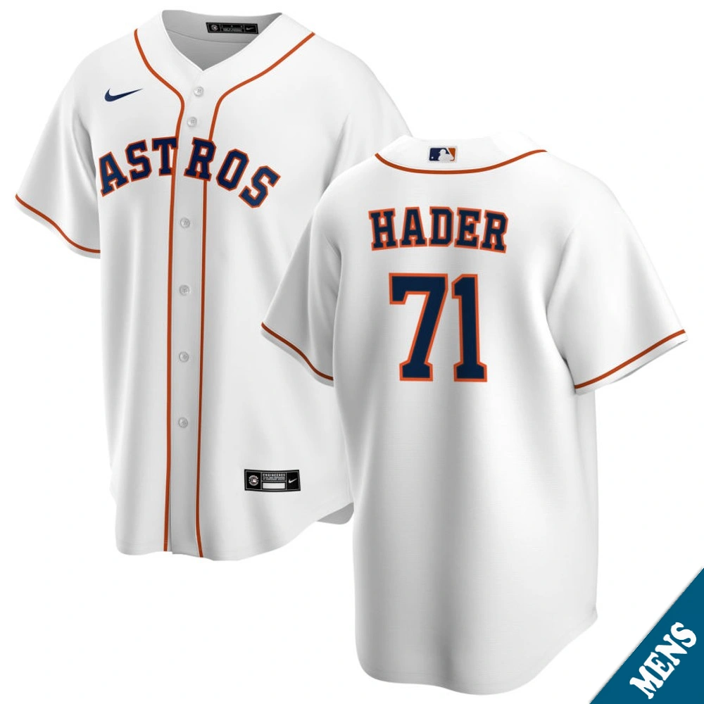 Men's Houston Astros Josh Hader #71 Home White Replica Jersey