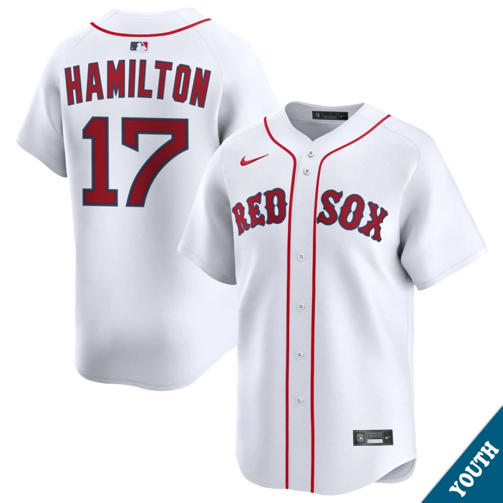 Youth Boston Red Sox David Hamilton #17 Home White Limited Jersey Youth Boston Red Sox David Hamilton #17 Home White Limited Jersey