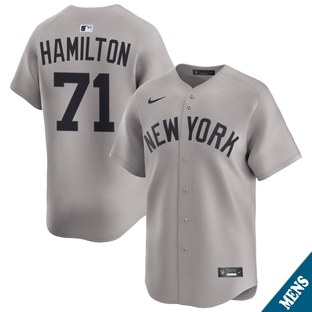 Men's New York Yankees Ian Hamilton #71 Gray Away Limited Jersey