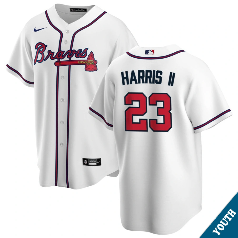 Youth Atlanta Braves Michael Harris II #23 Home White Replica Jersey