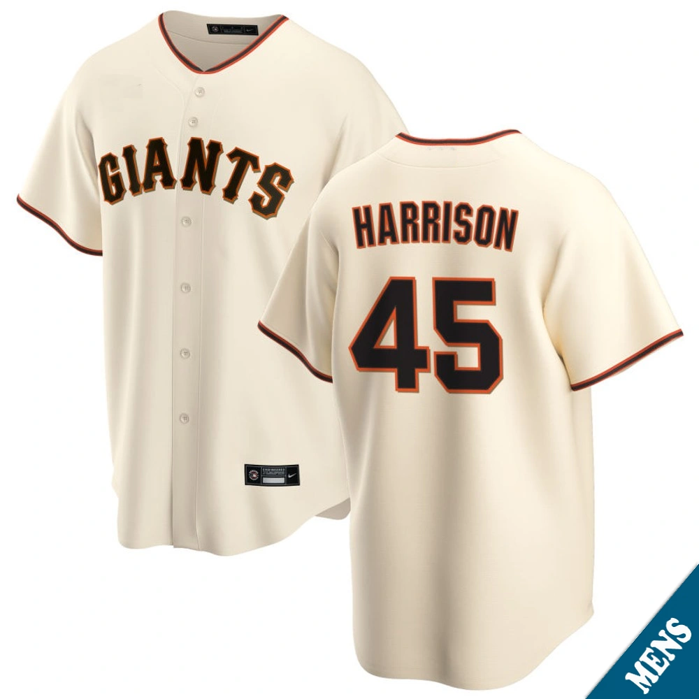 Men's San Francisco Giants Kyle Harrison #45 Home Cream Replica Jersey