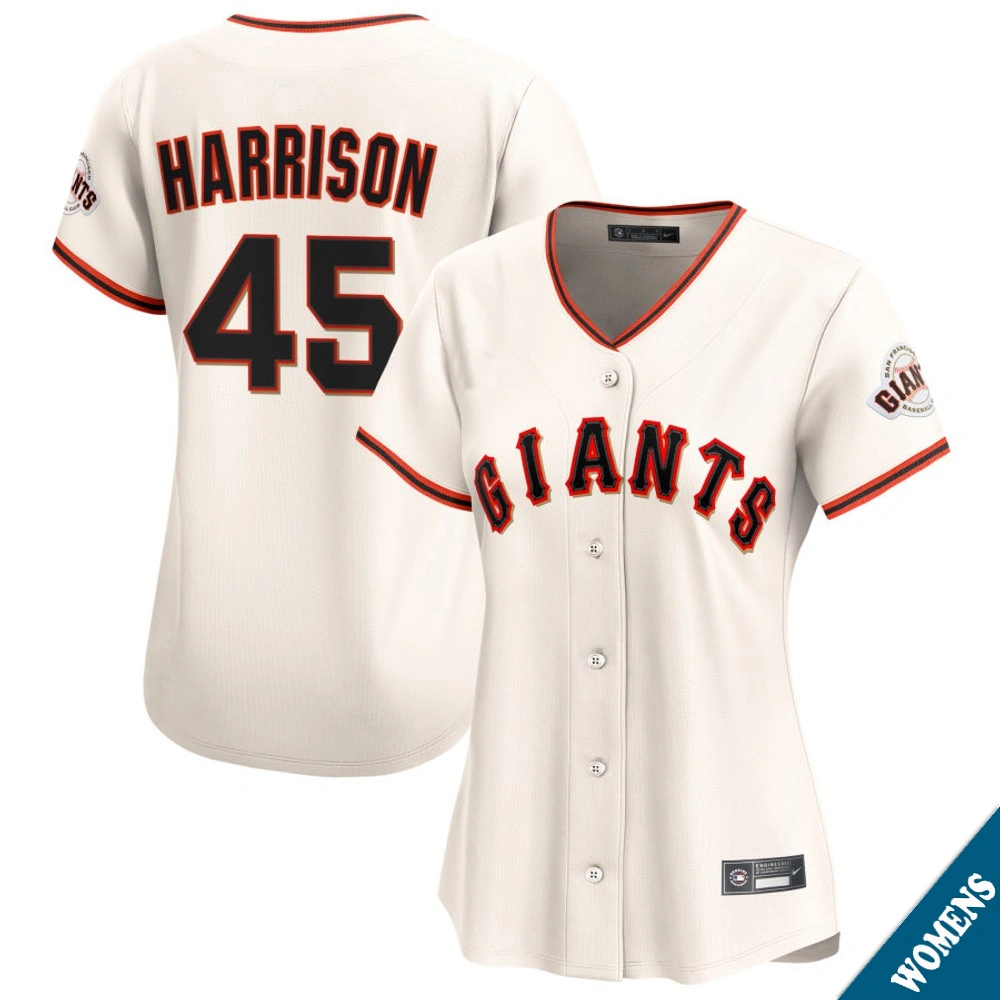 Women's San Francisco Giants Kyle Harrison #45 Home Cream Limited Jersey