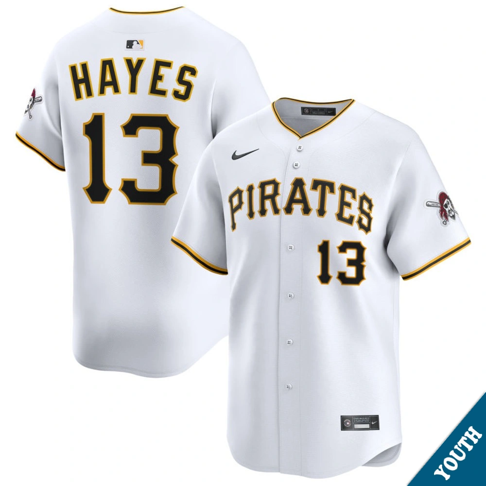 Youth Pittsburgh Pirates Ke'Bryan Hayes #13 Home White Limited Jersey
