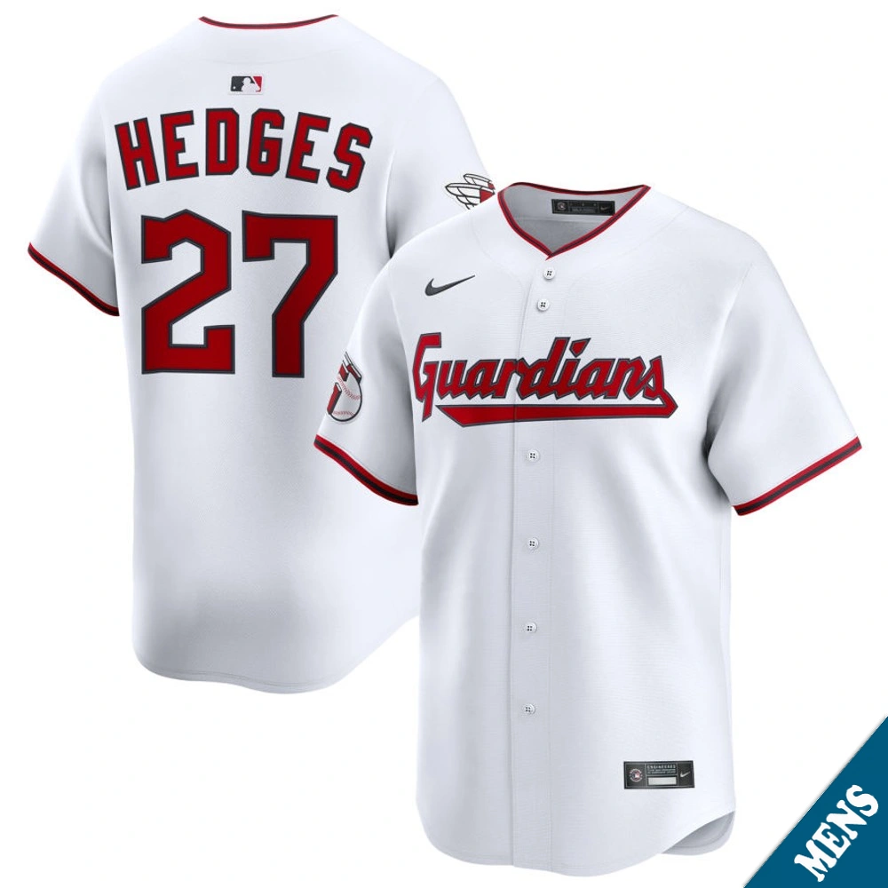 Men's Cleveland Guardians Austin Hedges #27 Home White Limited Jersey
