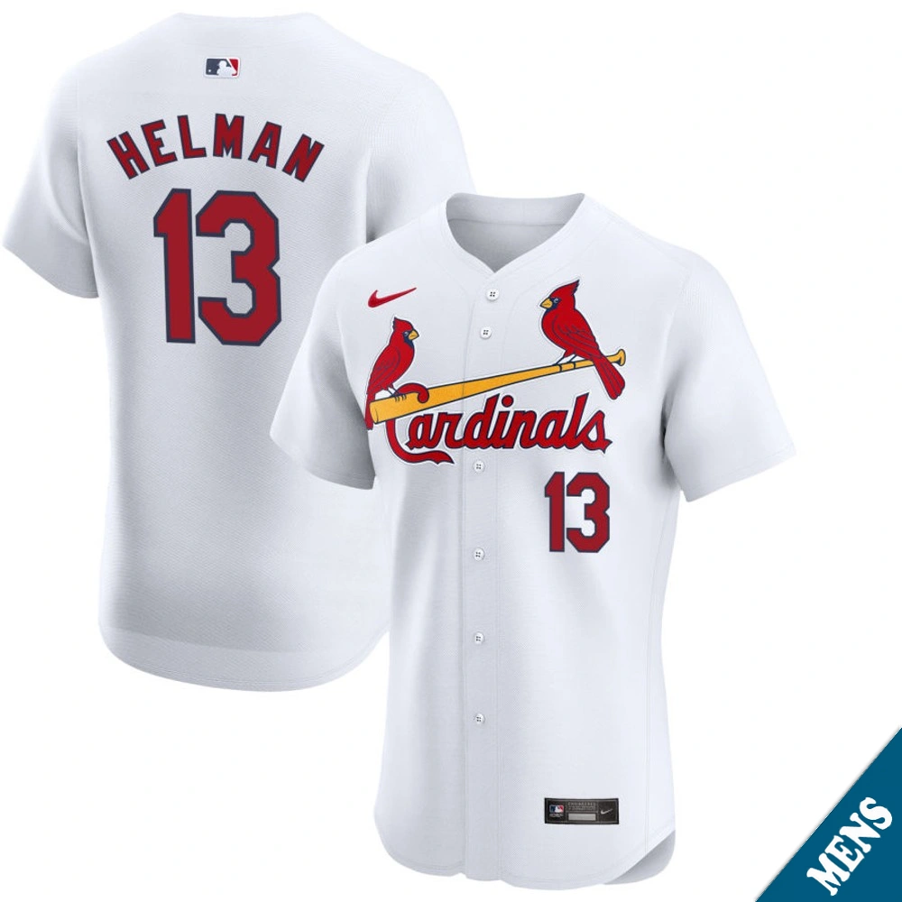 Men's St. Louis Cardinals Michael Helman #13 Home White Elite Jersey Men's St. Louis Cardinals Michael Helman #13 Home White Elite Jersey