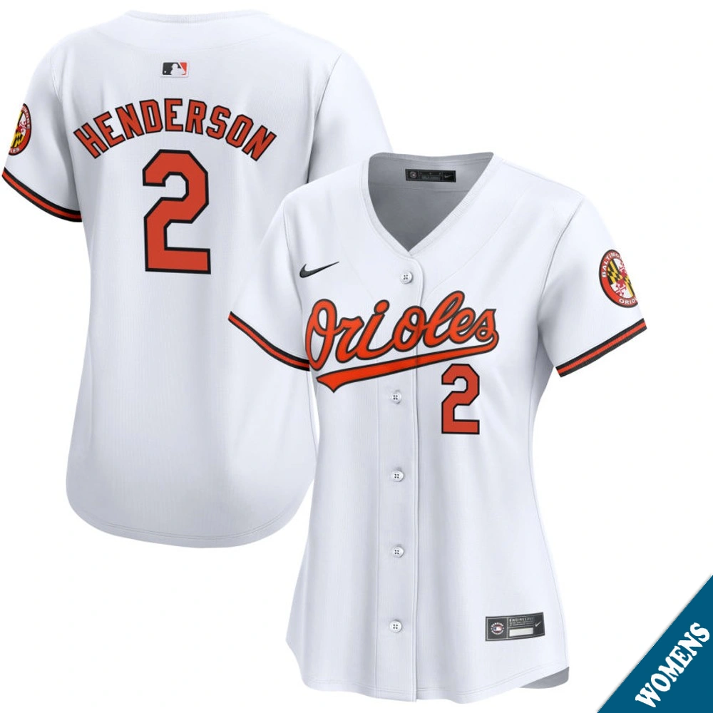 Women's Baltimore Orioles Gunnar Henderson #2 Home White Limited Jersey