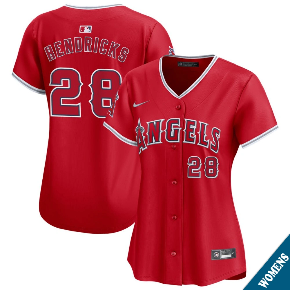 Women's Los Angeles Angels Kyle Hendricks #28 Red Alternate Limited Jersey