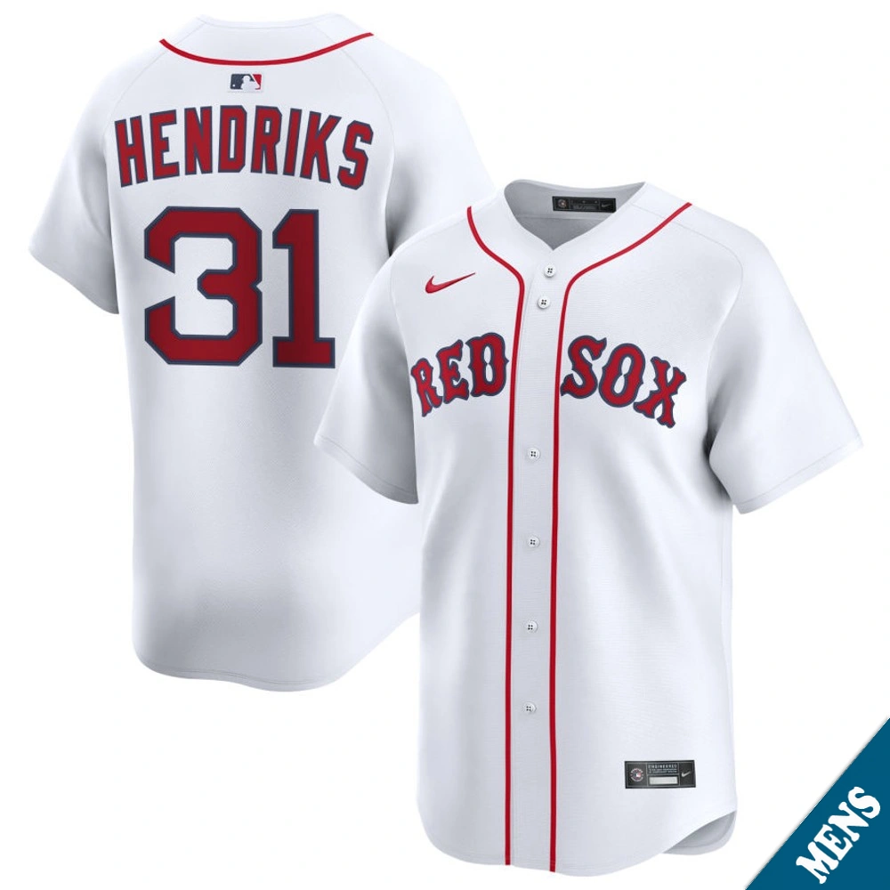 Men's Boston Red Sox Liam Hendriks #31 Home White Limited Jersey Men's Boston Red Sox Liam Hendriks #31 Home White Limited Jersey