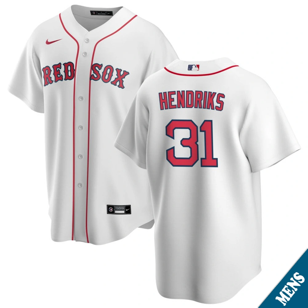 Men's Boston Red Sox Liam Hendriks #31 Home White Replica Jersey Men's Boston Red Sox Liam Hendriks #31 Home White Replica Jersey