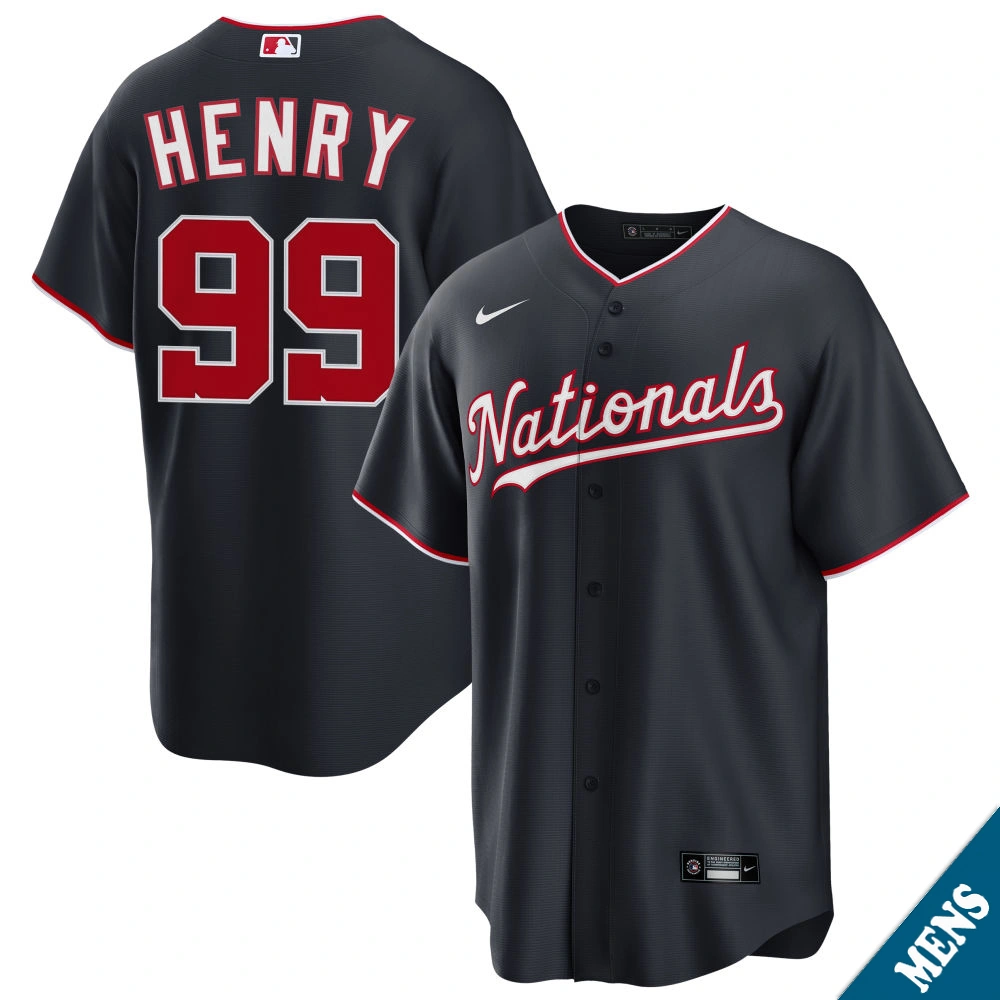 Men's Washington Nationals Cole Henry #99 Navy Alternate Replica Jersey