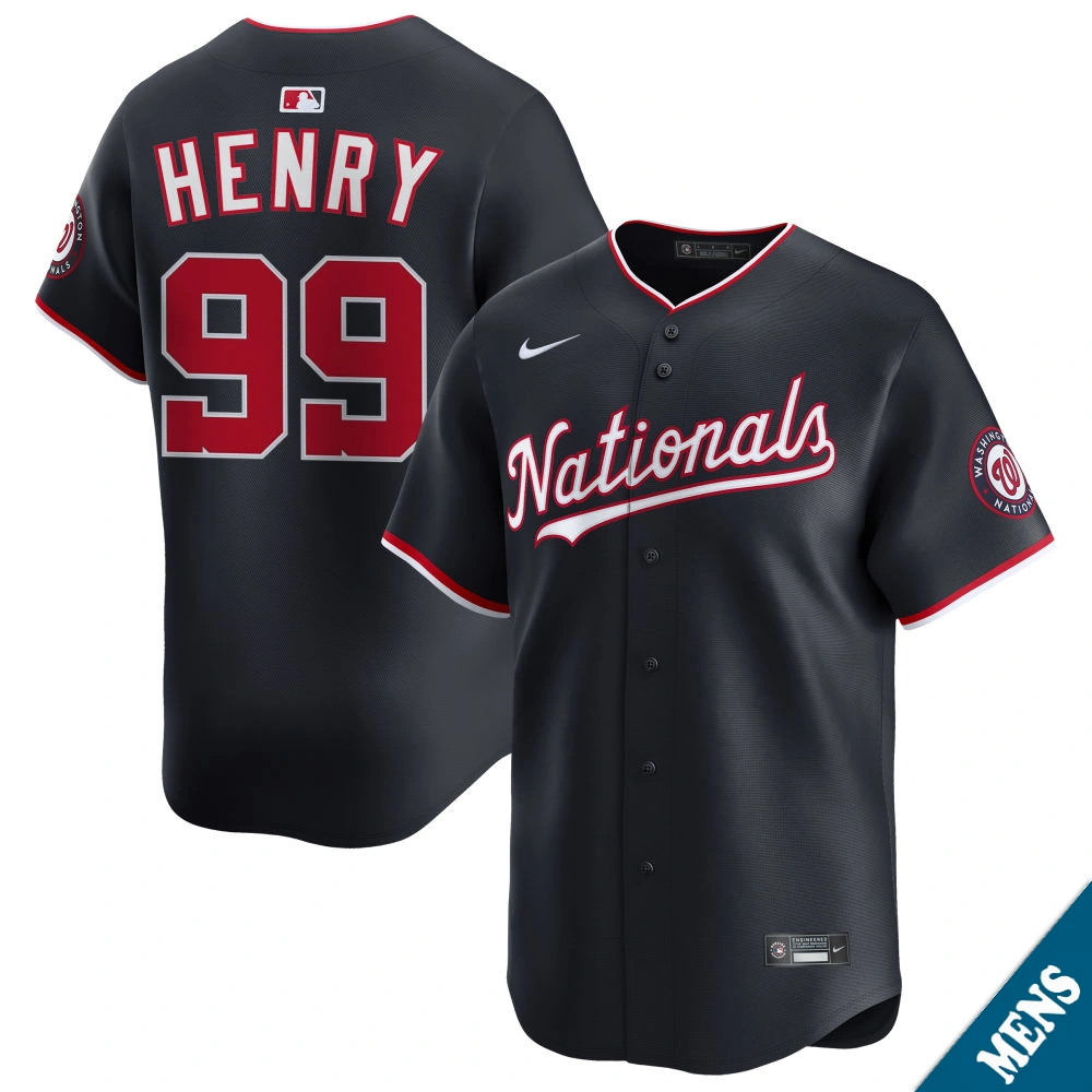 Men's Washington Nationals Cole Henry #99 Navy Alternate Limited Jersey