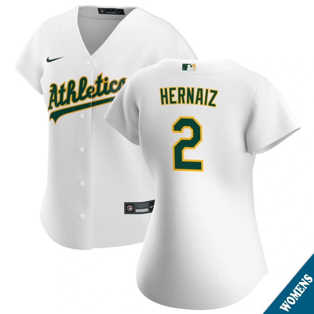 Women's Athletics Darell Hernaiz #2 Home White Replica Jersey