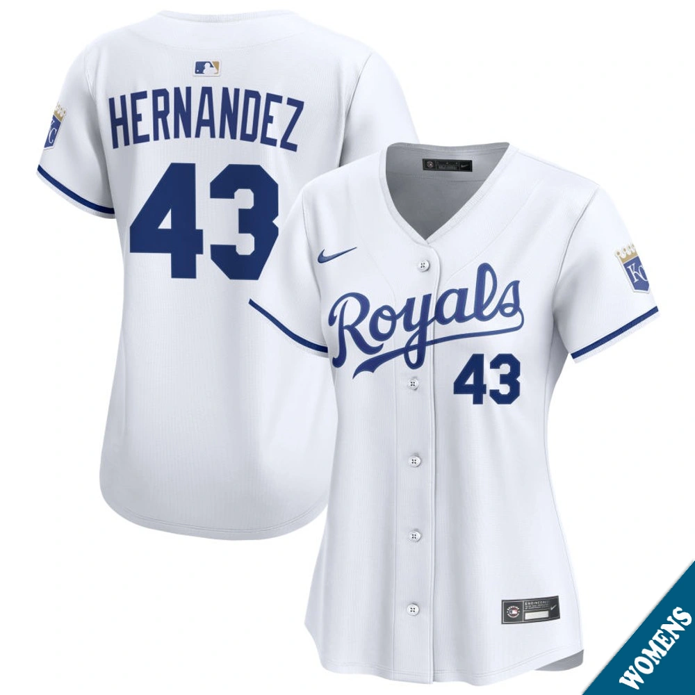 Women's Kansas City Royals Carlos Hernandez #43 Home White Limited Jersey
