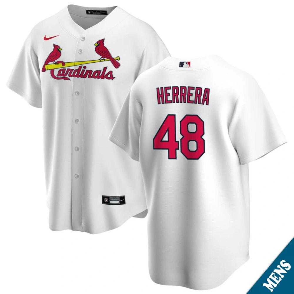 Men's St. Louis Cardinals Ivan Herrera #48 Home White Replica Jersey