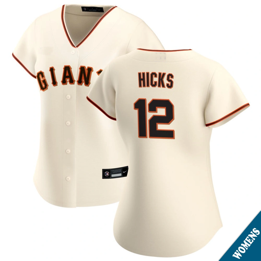 Women's San Francisco Giants Jordan Hicks #12 Home Cream Replica Jersey