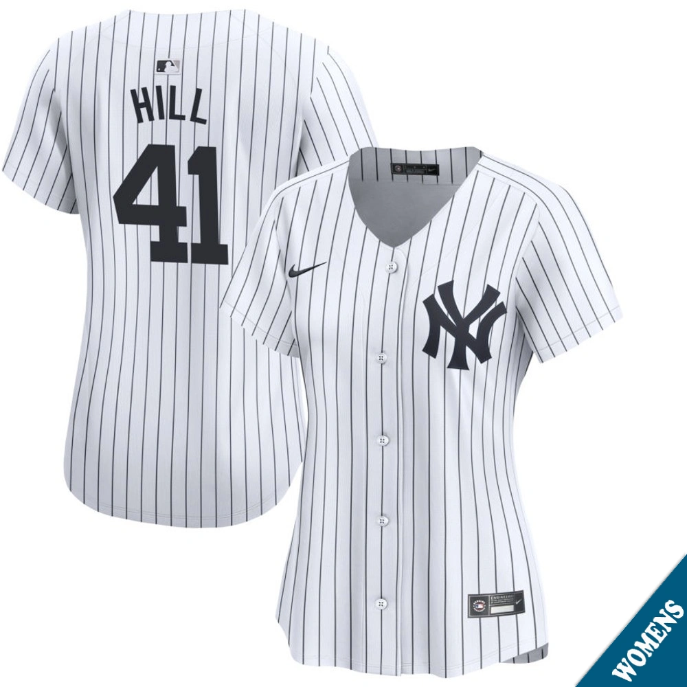 Women's New York Yankees Tim Hill #41 Home White Limited Jersey