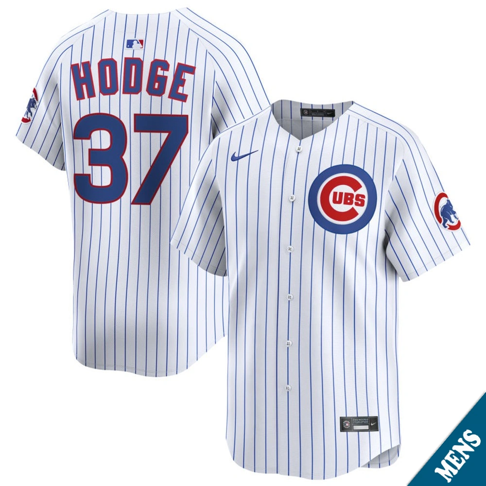 Men's Chicago Cubs Porter Hodge #37 Home White Limited Jersey