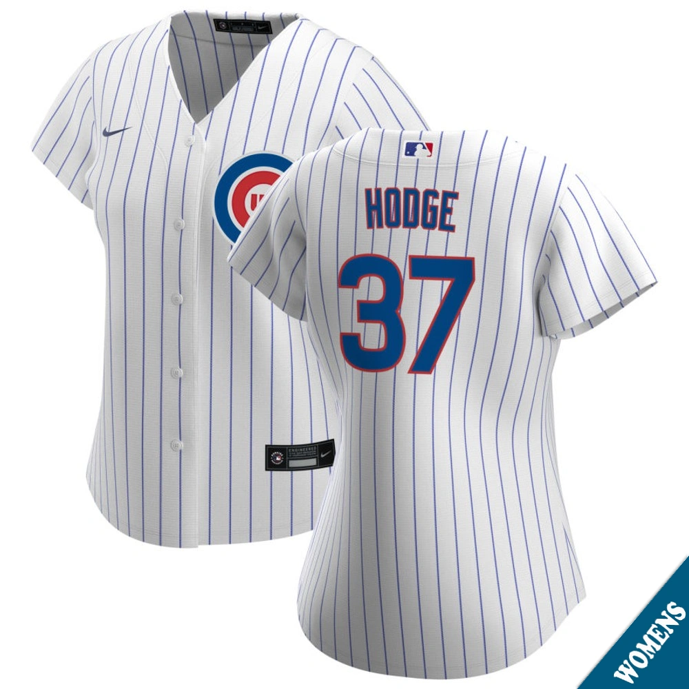 Women's Chicago Cubs Porter Hodge #37 Home White Replica Jersey