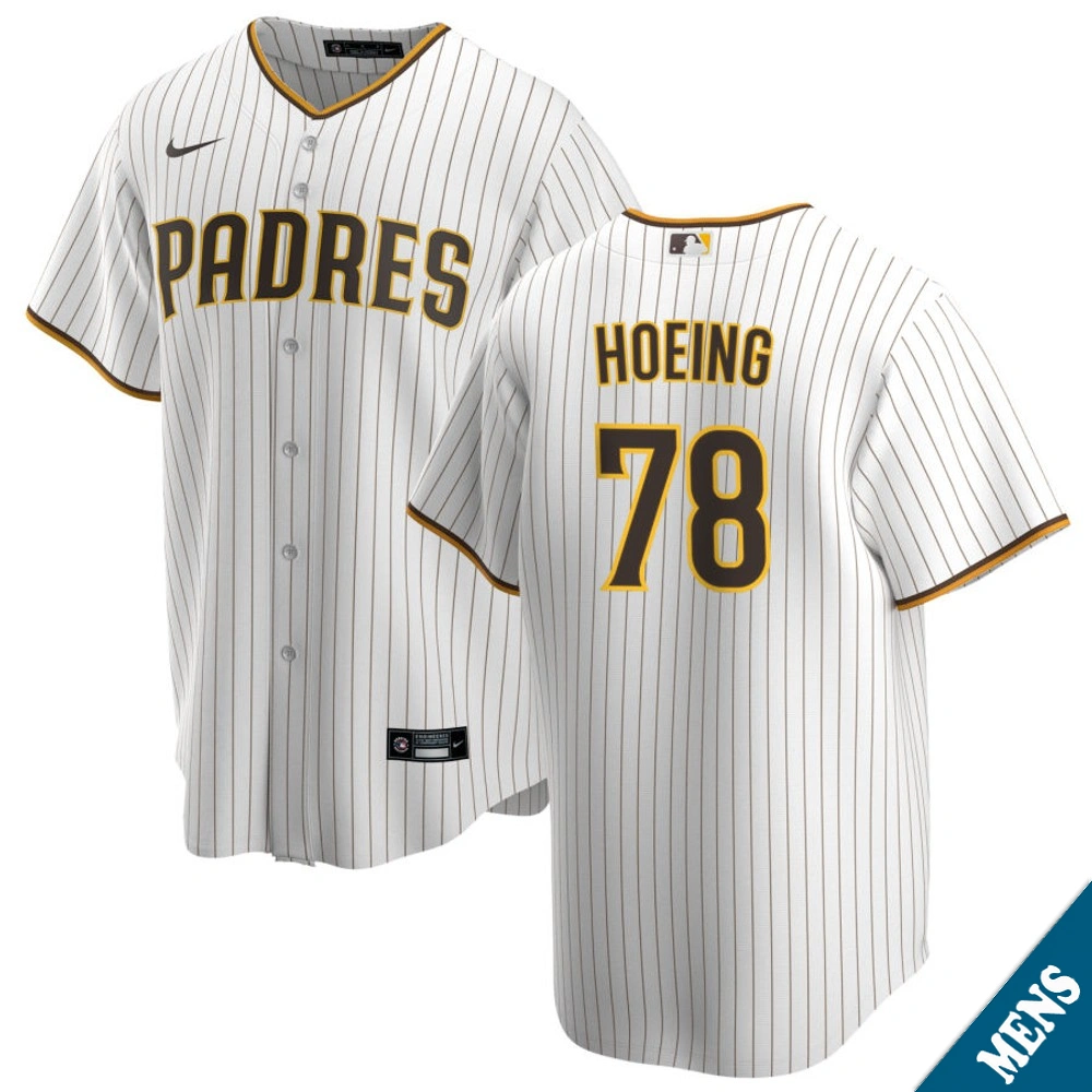 Men's San Diego Padres Bryan Hoeing #78 Home White Replica Jersey
