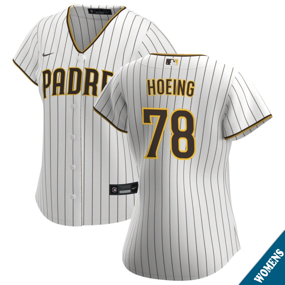 Women's San Diego Padres Bryan Hoeing #78 Home White Replica Jersey