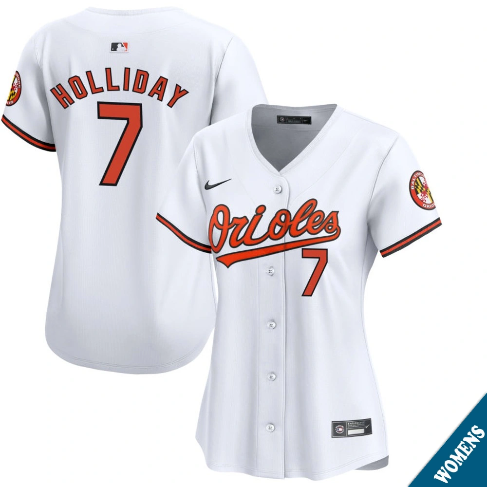 Women's Baltimore Orioles Jackson Holliday #7 Home White Limited Jersey