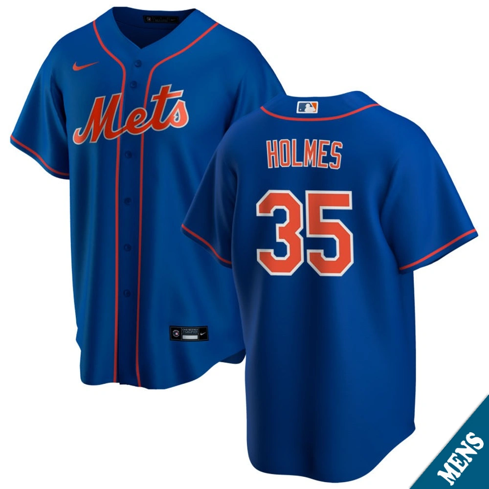 Men's New York Mets Clay Holmes #35 Royal Alternate Replica Jersey