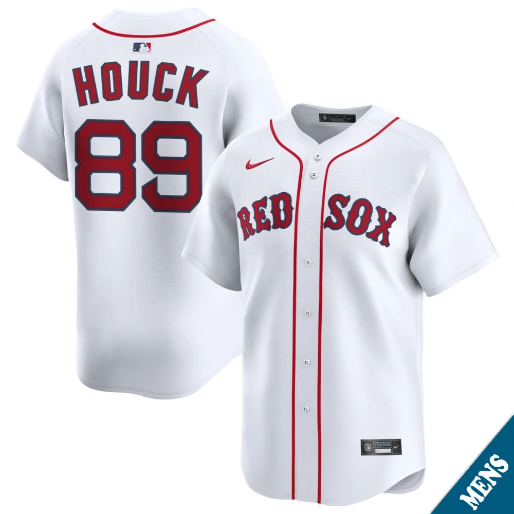 Men's Boston Red Sox Tanner Houck #89 Home White Limited Jersey Men's Boston Red Sox Tanner Houck #89 Home White Limited Jersey