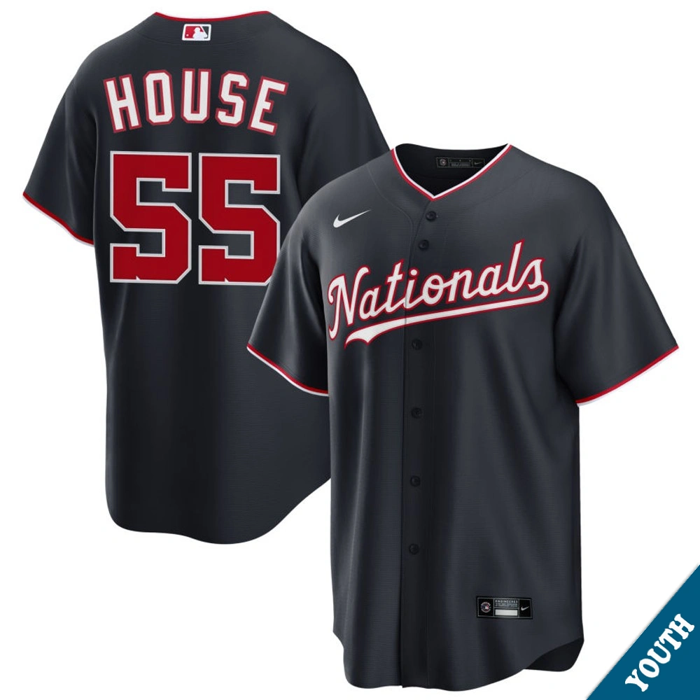 Youth Washington Nationals Brady House #55 Navy Alternate Replica Jersey