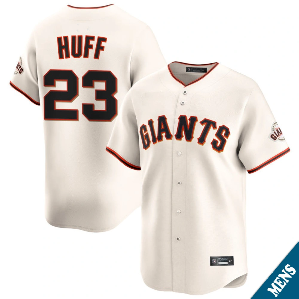 Men's San Francisco Giants Sam Huff #23 Home Cream Limited Jersey
