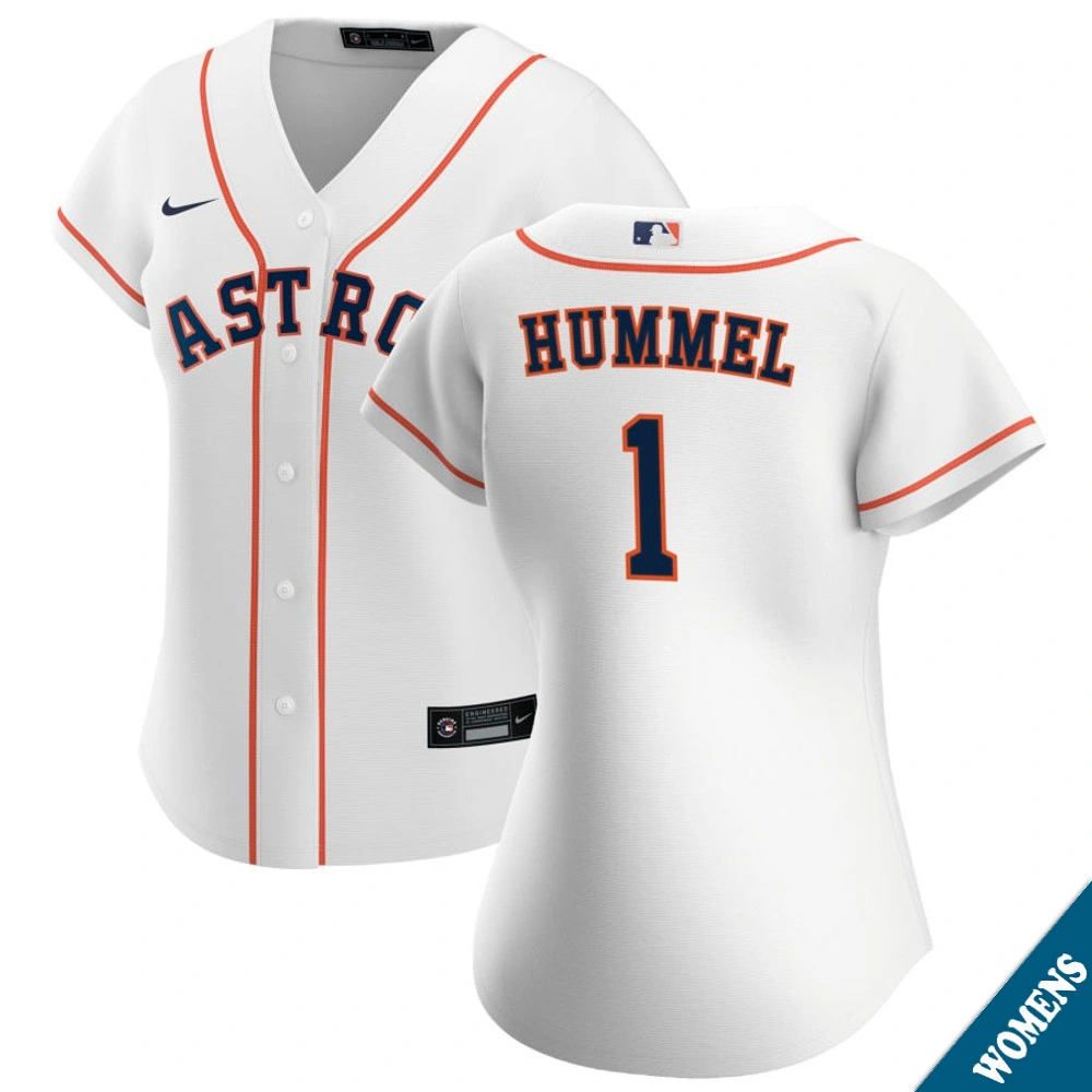 Women's Houston Astros Cooper Hummel #1 Home White Replica Jersey