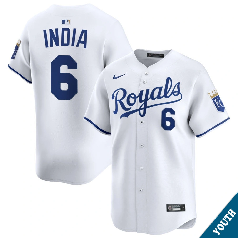 Youth Kansas City Royals Jonathan India #6 Home White Limited Jersey