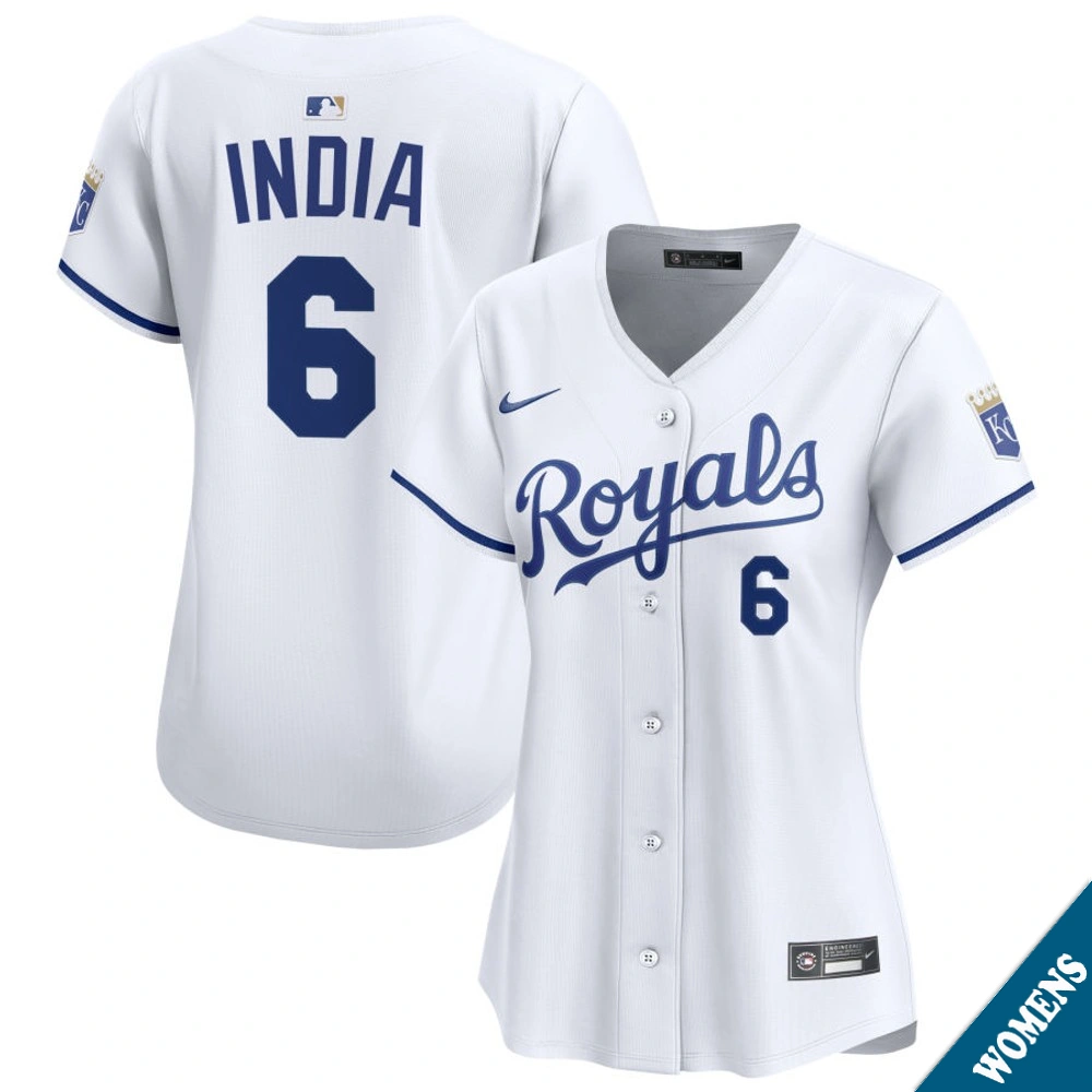 Women's Kansas City Royals Jonathan India #6 Home White Limited Jersey