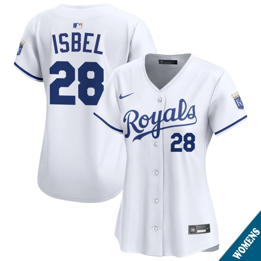 Women's Kansas City Royals Kyle Isbel #28 Home White Limited Jersey