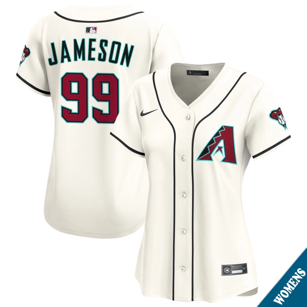 Women's Arizona Diamondbacks Drey Jameson #99 Home Cream Limited Jersey
