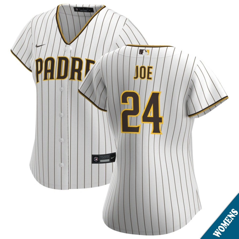 Women's San Diego Padres Connor Joe #24 Home White Replica Jersey
