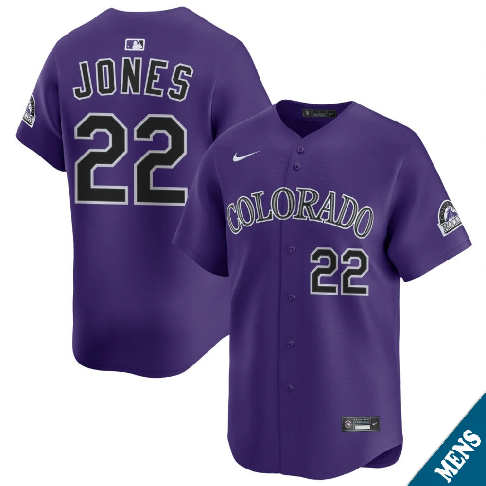 Men's Colorado Rockies Nolan Jones #22 Purple Alternate Limited Jersey
