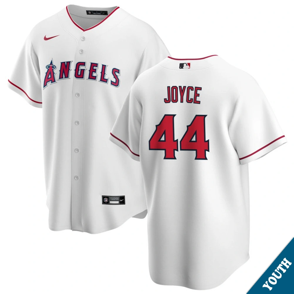 Youth Los Angeles Angels Ben Joyce #44 Home White Replica Jersey