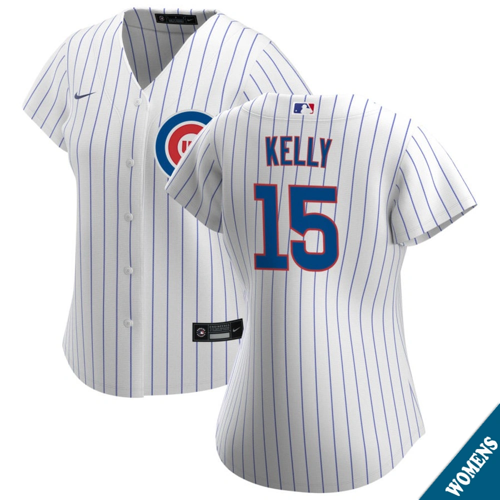 Women's Chicago Cubs Carson Kelly #15 Home White Replica Jersey