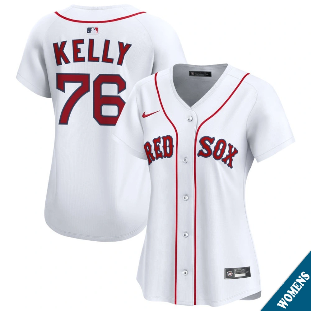 Women's Boston Red Sox Zack Kelly #76 Home White Limited Jersey Women's Boston Red Sox Zack Kelly #76 Home White Limited Jersey