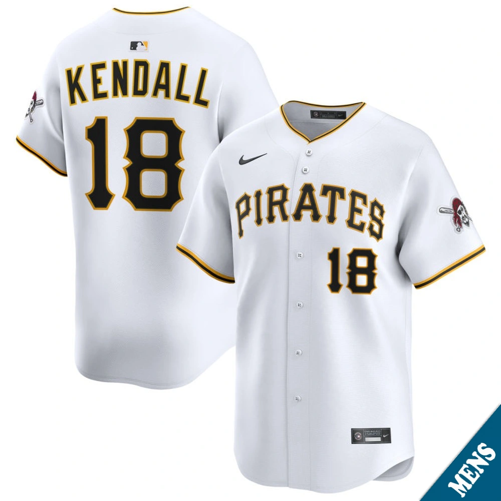 Men's Pittsburgh Pirates Jason Kendall #18 Home White Limited Former Player‌ Jersey