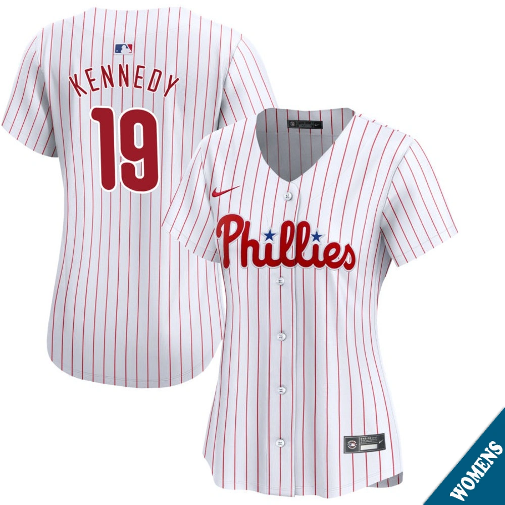 Women's Philadelphia Phillies Buddy Kennedy #19 Home White Limited Jersey