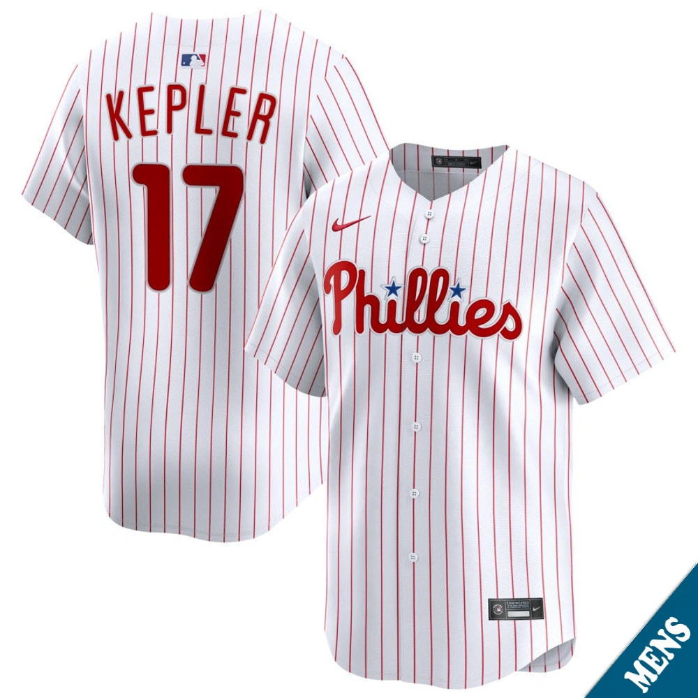 Men's Philadelphia Phillies Max Kepler #17 Home White Limited Jersey